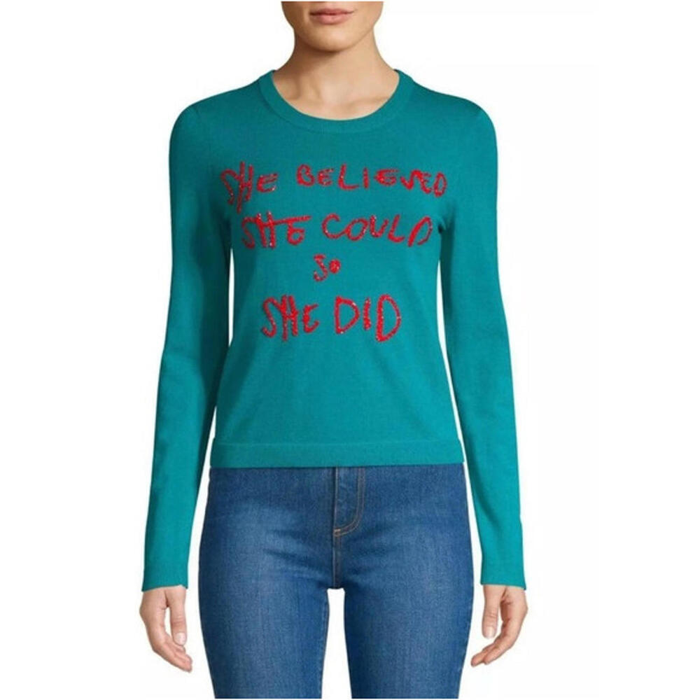 Alice + Olivia She believed she could so she did top, NWOT, size M, retail $375
